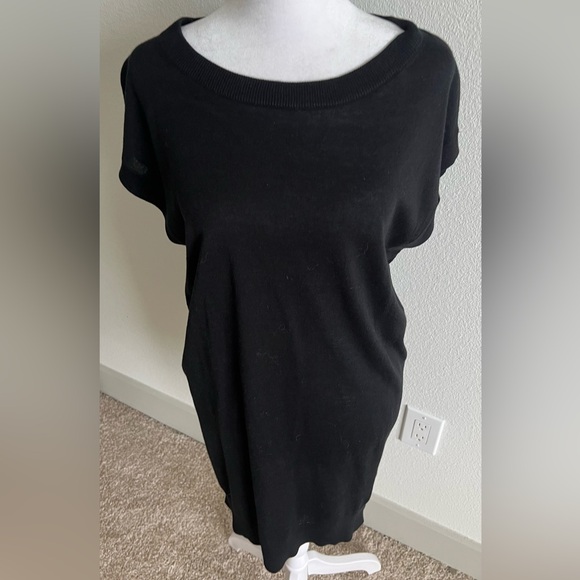 Zadig & Voltaire Deluxe Black Relaxed Tunic Silk Cashmere Midi Dress - Picture 2 of 7